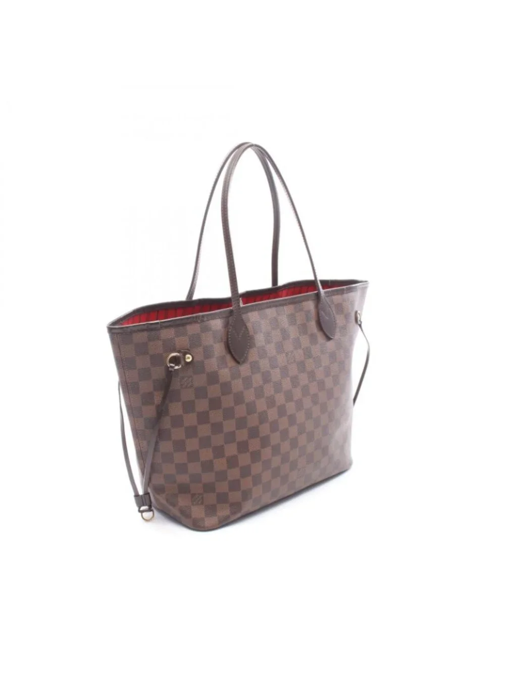 Louis Vuitton Tote Bag Neverfull MM Damier Ebene Canvas Leather